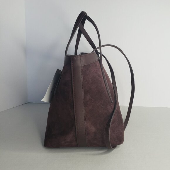 New Petite Penne Tote Suede Amarone - MSRP $695 - Picture 3 of 7